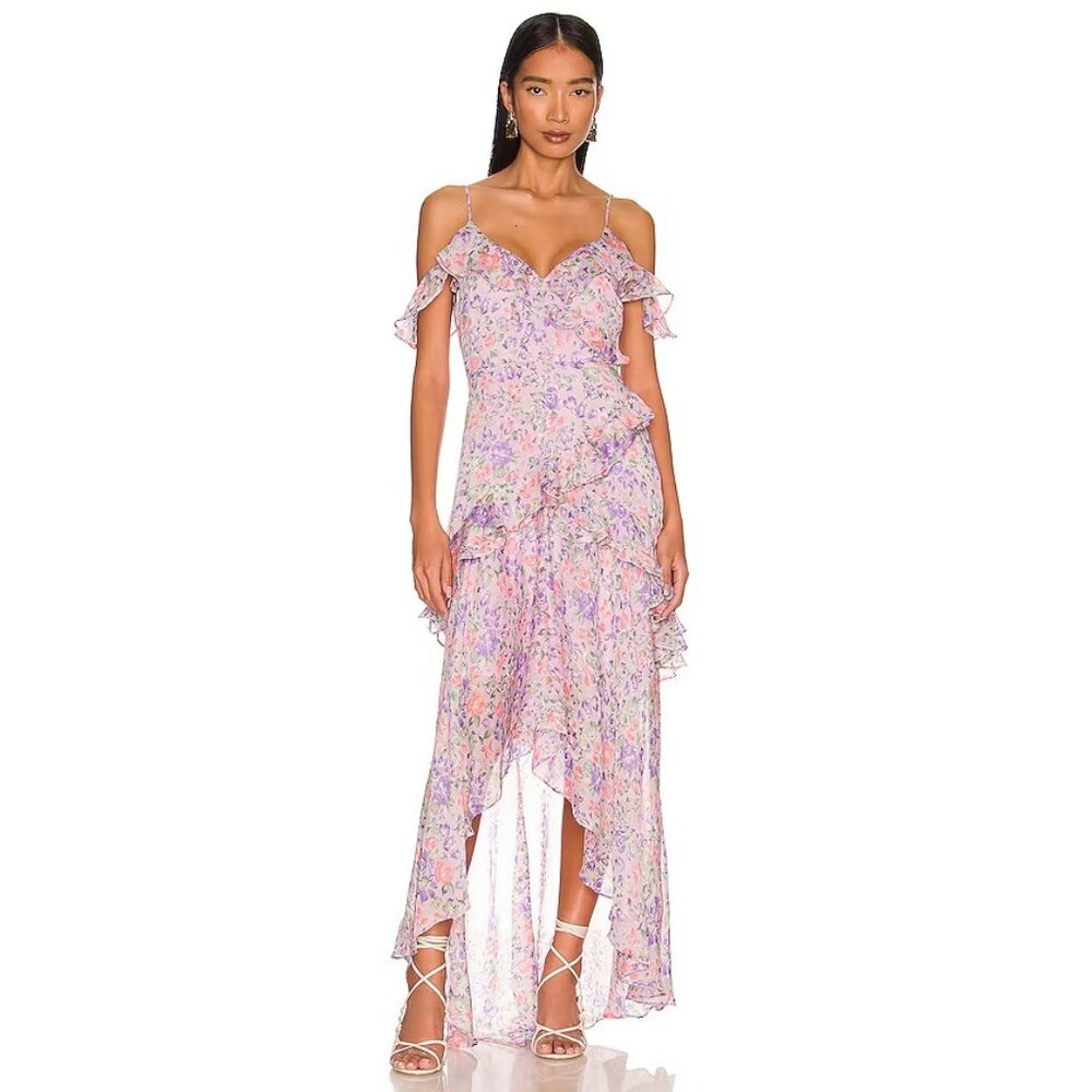 ASTR the Label Pemberley Midi Dress in Pink Multi Floral